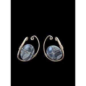 Vintage Barbara Barnett Hooker Earrings 14k Gold Filled w Glass Beads